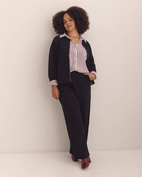 Responsible, Petite, Essential Ponte de Roma Wide-Leg Pant