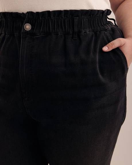 Responsible, Paperbag Tapered-Leg Denim Pants with Rolled Cuffs - d/C JEANS