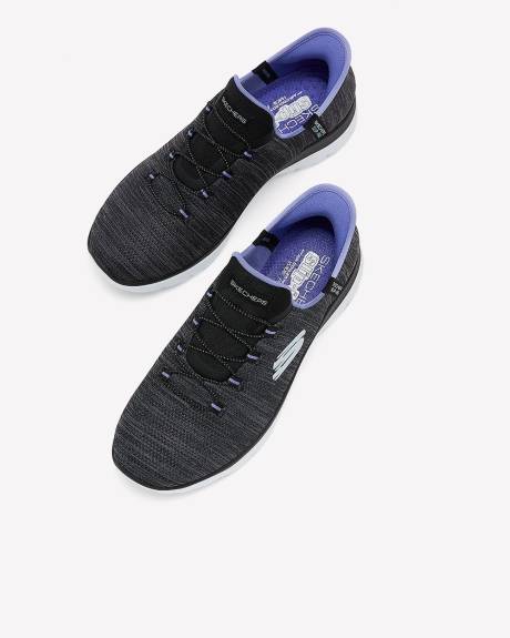 Wide Width, Summits Heather Mesh Bungee Slip-On Shoe - Skechers