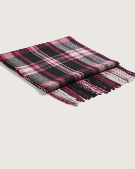 Plaid Woven Scarf