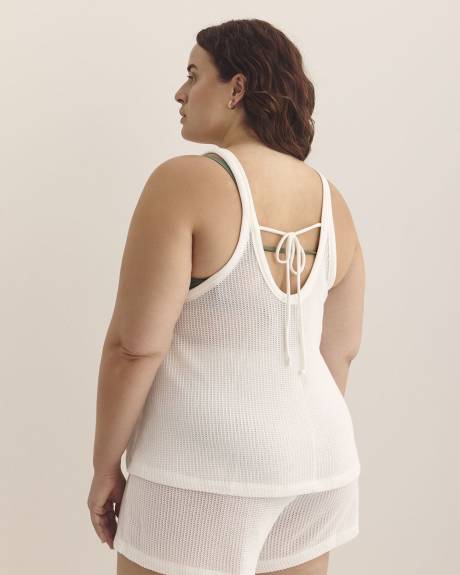 White Crocheted Cover-Up Cami
