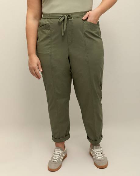 Cotton Tapered-Leg Pant