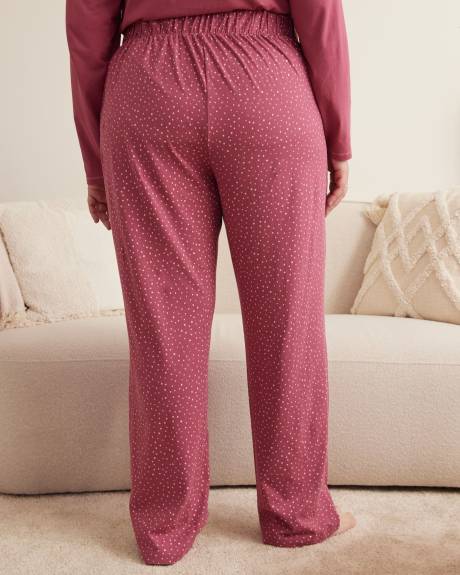 Printed Straight-Leg Knit Pyjama Pant - ti Voglio