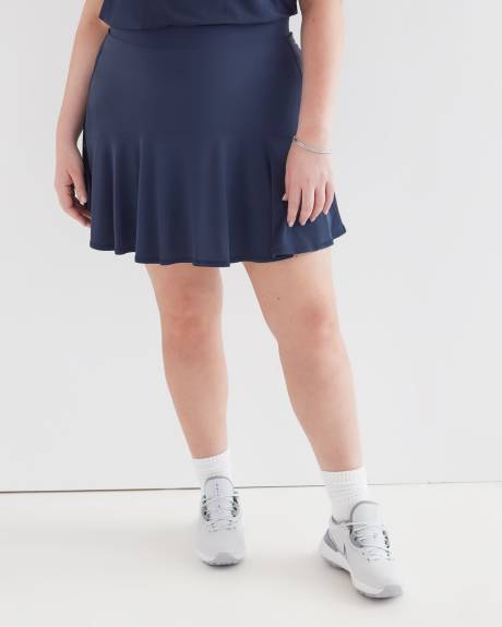 Pull-On Skort with Perforated Side Panels - Active Zone