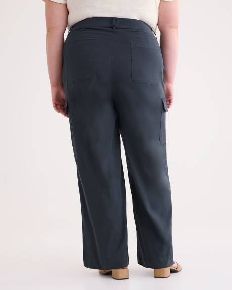 Cotton Wide-Leg Cargo Pant