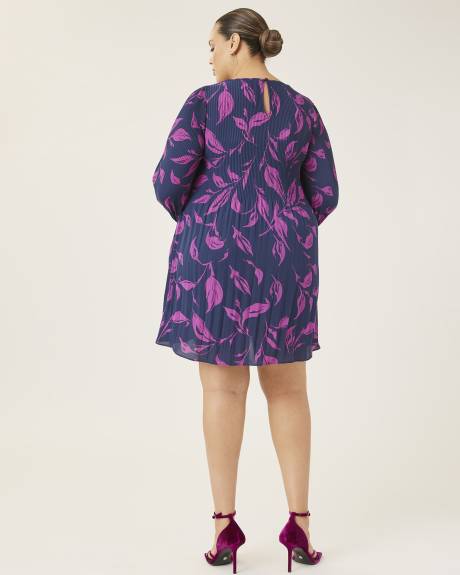 Robe à plis accordéon en crêpe, tissu responsable - Addition Elle