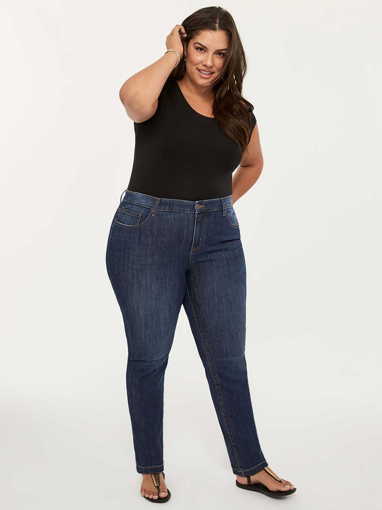 designer jeans for curvy figures