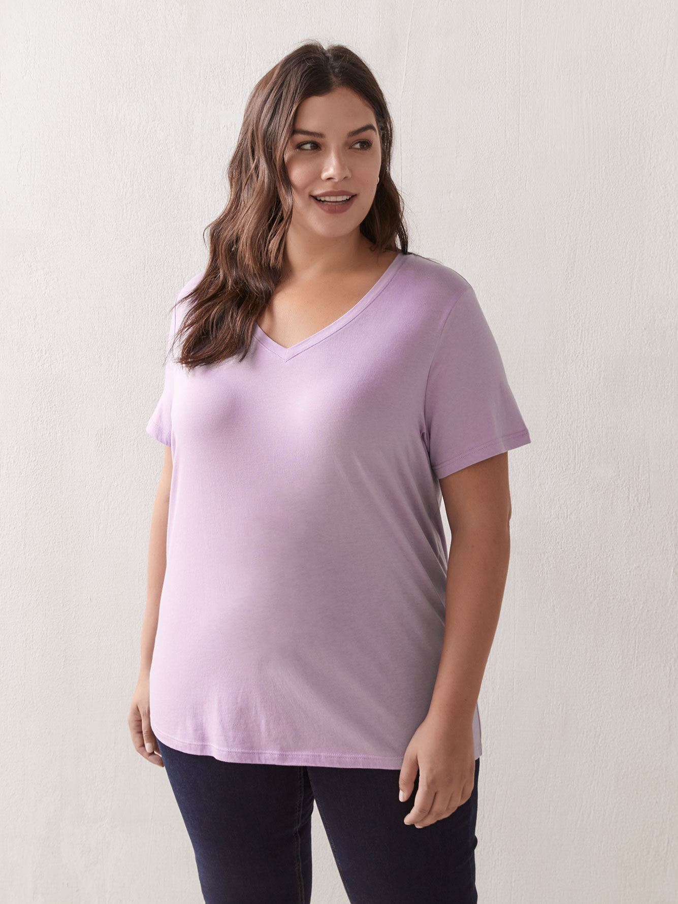 Relaxed Fit V-Neck T-Shirt - In Every Story | Penningtons