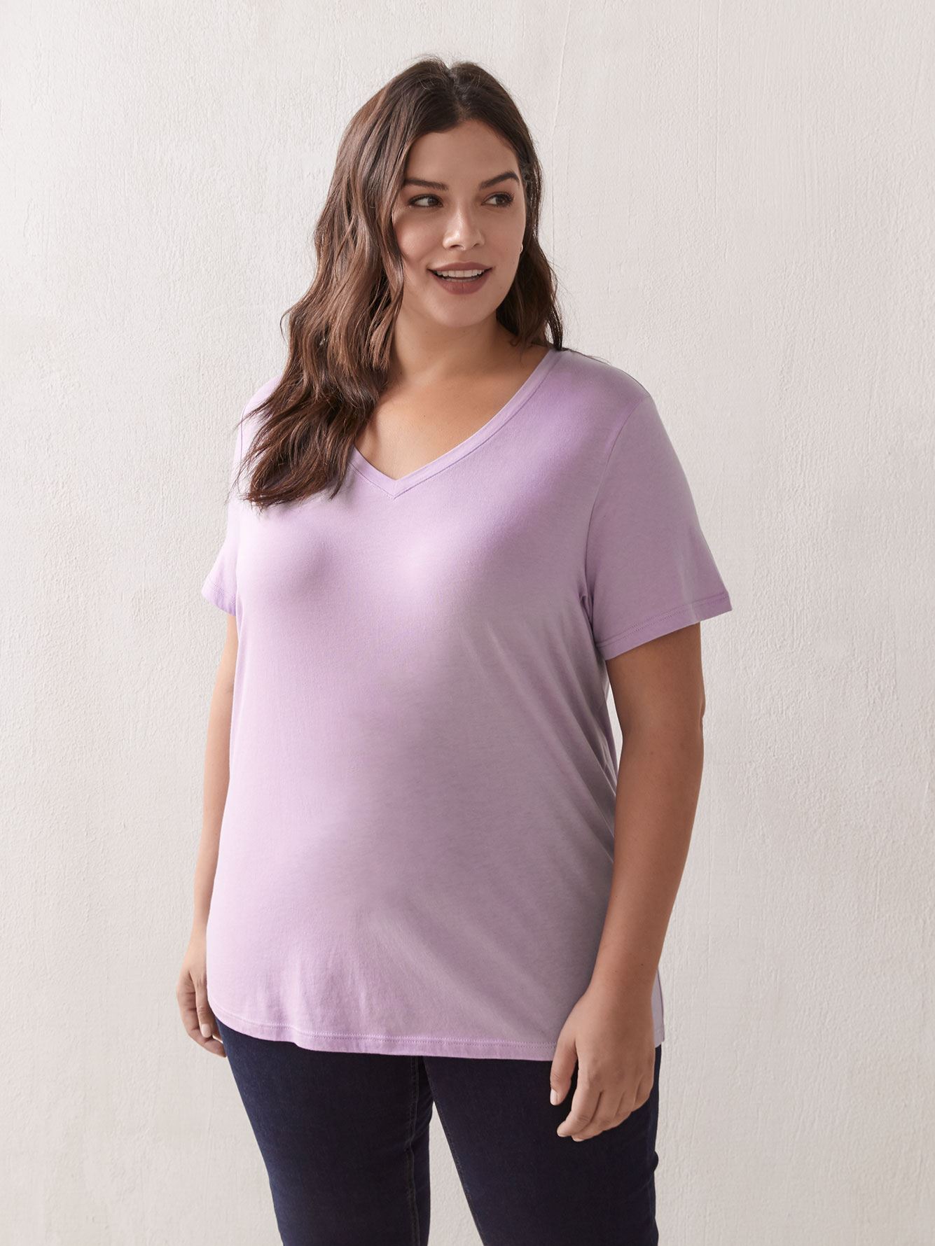 Relaxed Fit VNeck TShirt In Every Story Penningtons