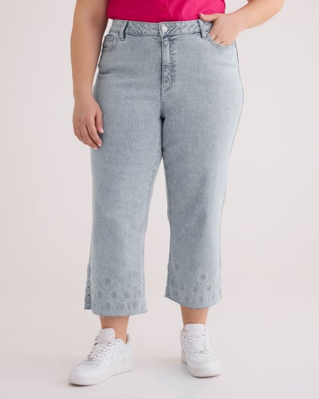 Responsible, 1948-Fit Straight Leg Cropped Embroidered Denim - d/C JEANS