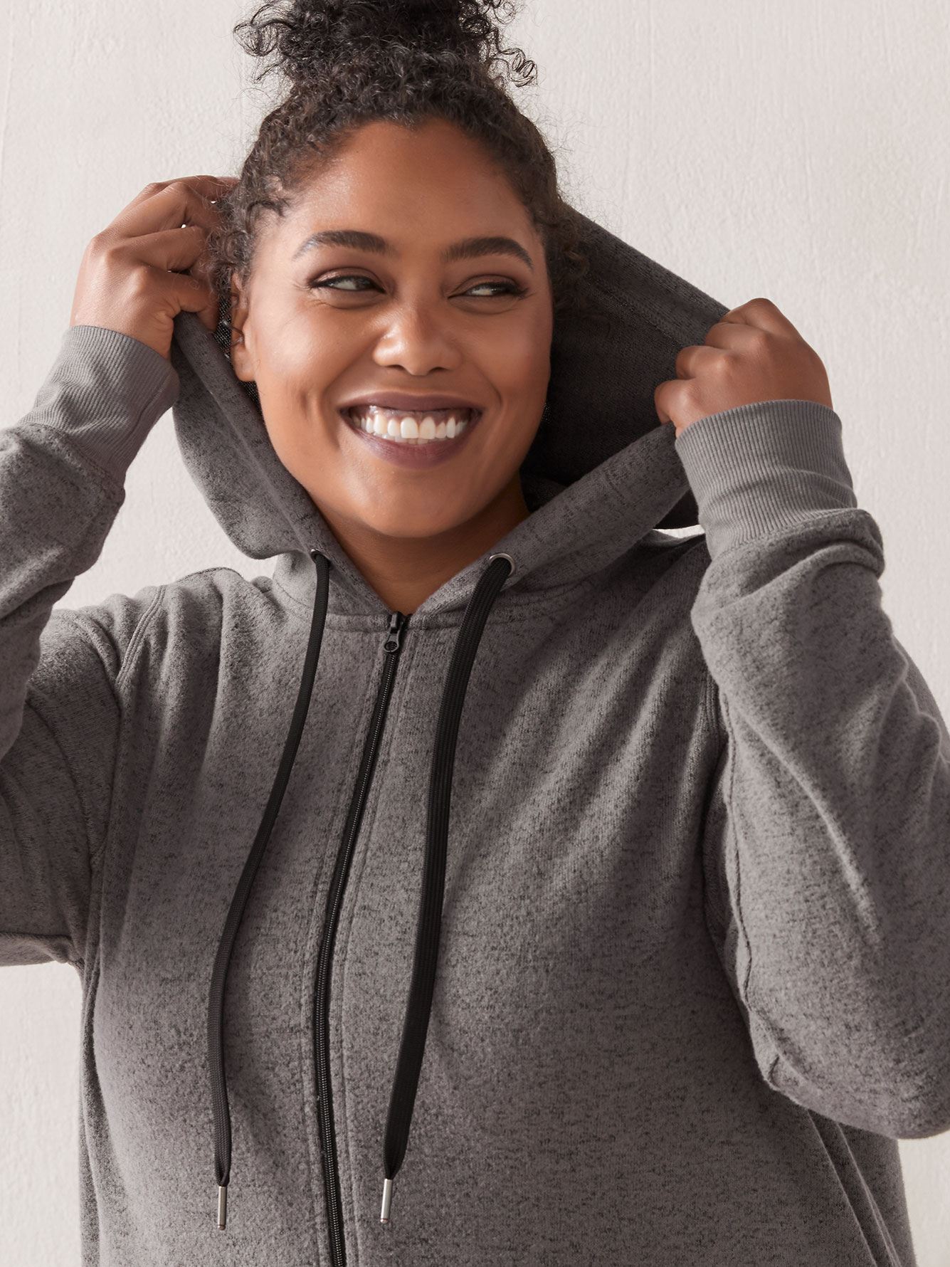 Long ZipperFront Hooded Cardigan ActiveZone Penningtons