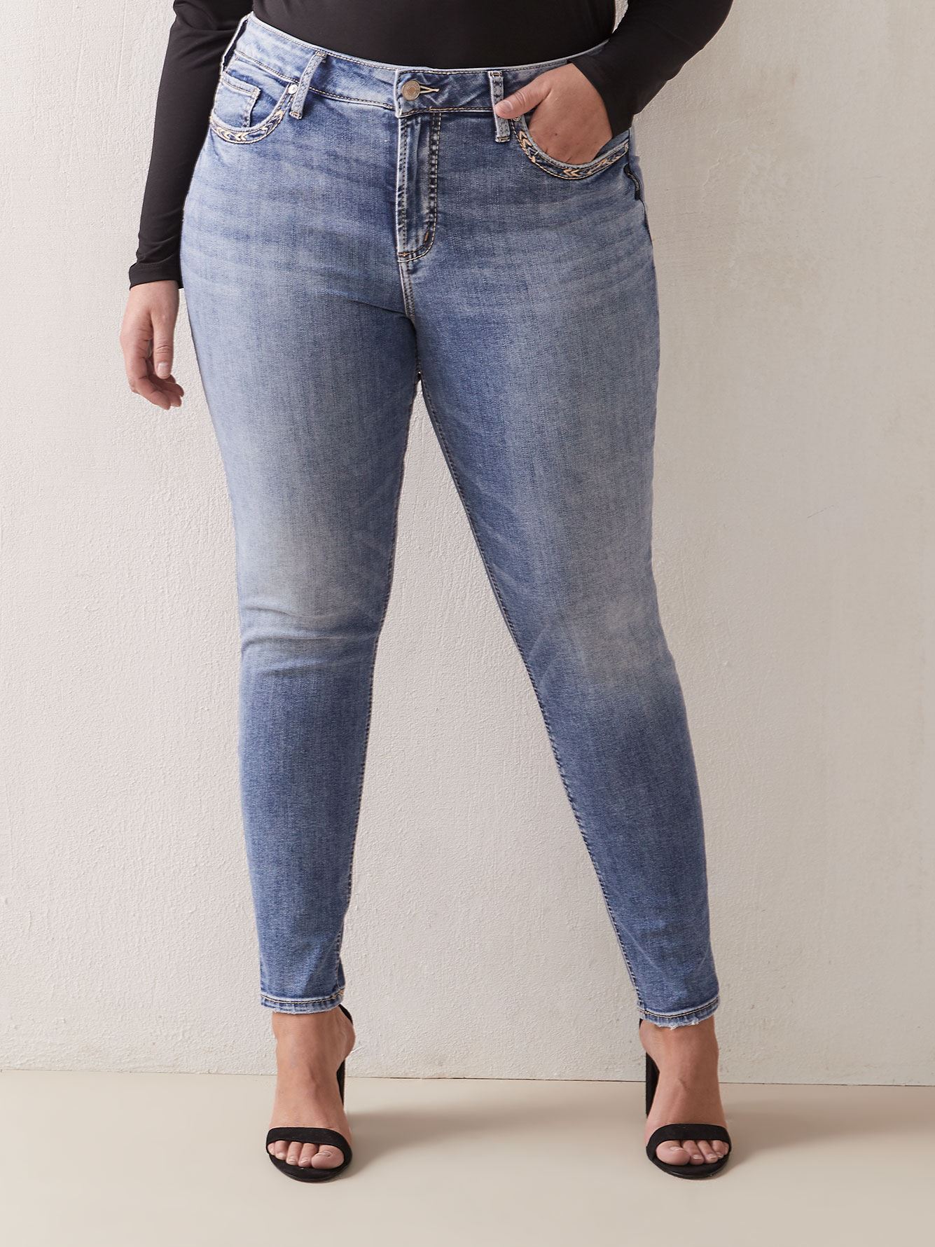silver elyse skinny jeans