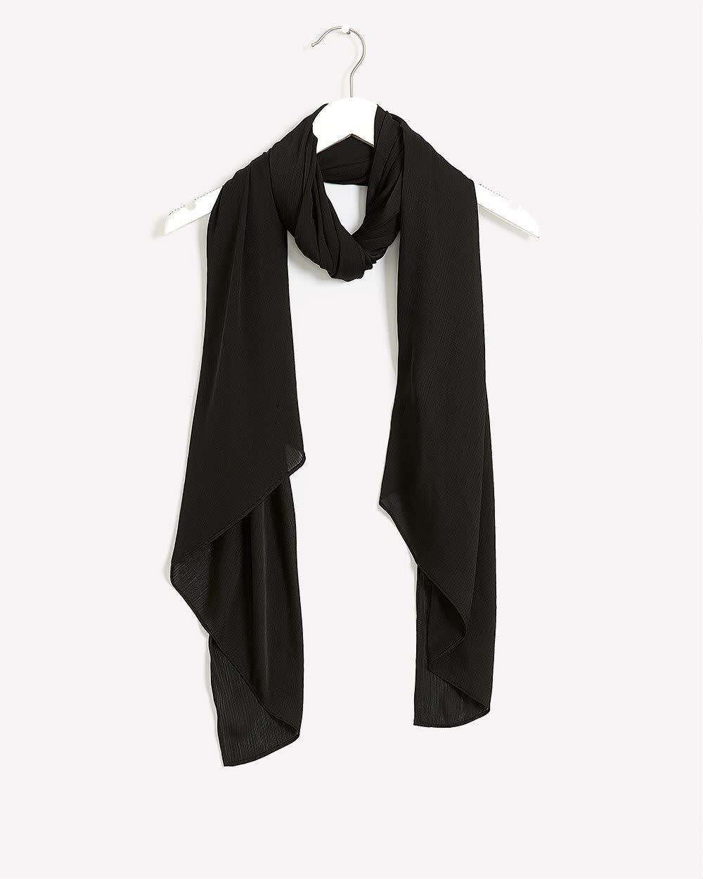 Lightweight Black Satin Scarf Penningtons