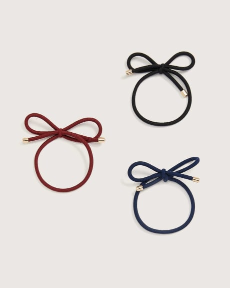 Hair Elastics with Bows, Set of 3 - In Every Story
