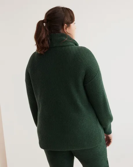 Folded Cowl Neck Sweater - Active Zone