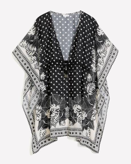 Black Printed Caftan - Bleu by Rod Beattie