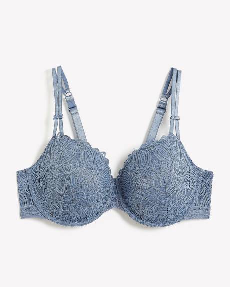 Soutien-gorge balconnet entièrement en dentelle, avec armatures - Déesse Collection