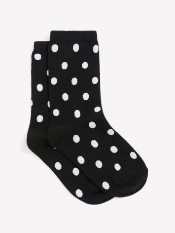 Crew Socks with Polka-Dot Print