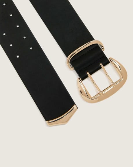 Wide Waist Belt With Center Back Elastic - In Every Story