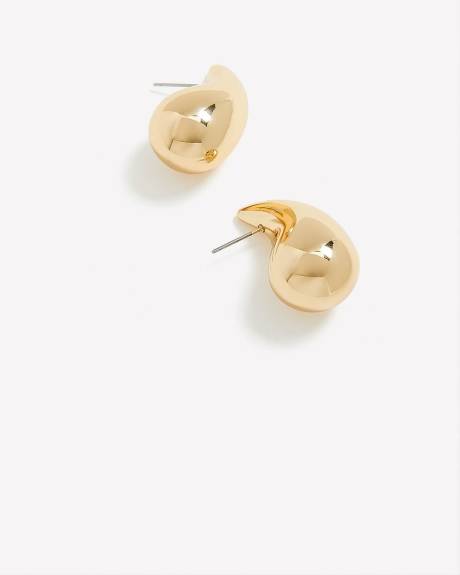 Boucles d'oreilles métalliques en forme de goutte d'eau