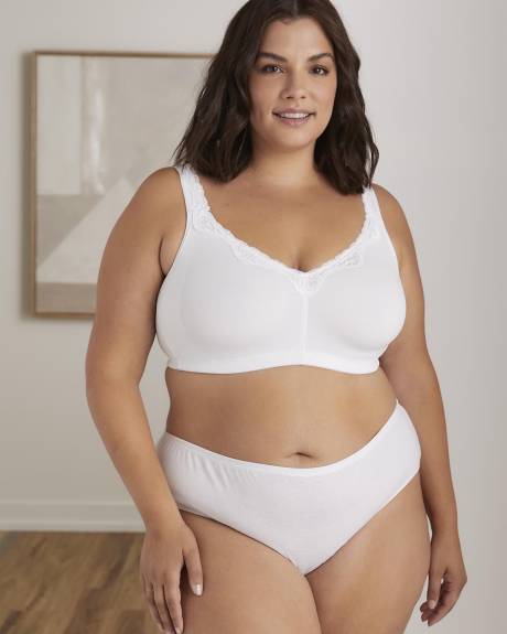 Soutien-gorge sans armatures en coton de base, bonnets G-H - tiVOGLIO
