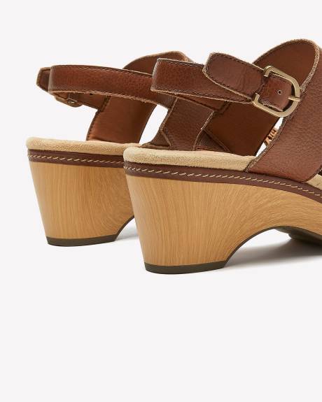 Wide-Width, Double Band Slingback Sandal with Buckle Closure - Clarks