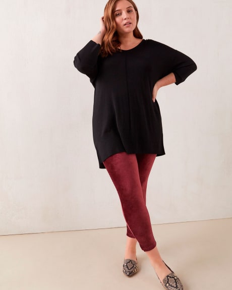 Petite, Fashion Corduroy Legging With Side Slits - In Every Story