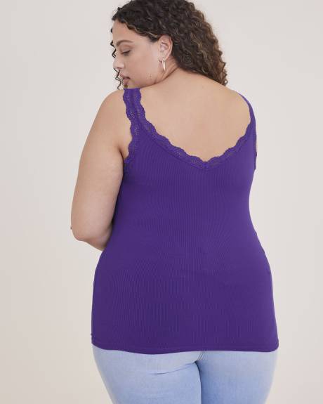 Responsible, Reversible Solid Cami with Lace Details