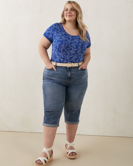 Modern Fit Short Sleeve Scoop Neck Tee, Printed - In Every Story