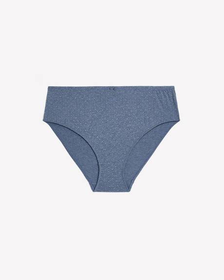 Culotte écancrée en coton chiné bleu à pois - ti Voglio