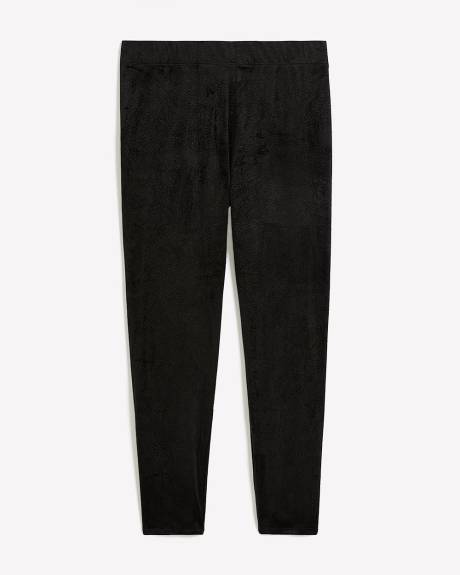 Black Embossed Velour Legging - PENN. Essentials