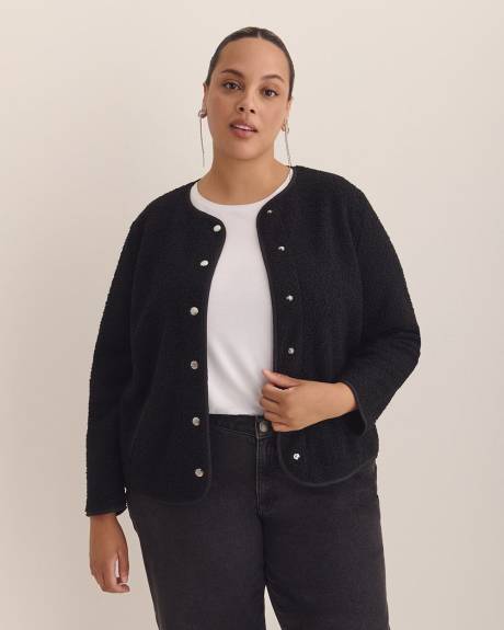 Sherpa Cardigan with Snaps