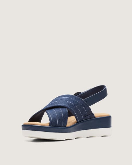 Regular Width, Criss-Cross Strap Sandals with Hook-and-Loop Closure - Clarks