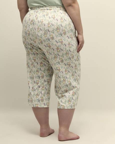 Pantalon capri de pyjama fleuri de Winnie l'Ourson - ti Voglio