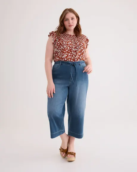 Responsible, High-Rise Wide-Leg Cropped Jeans - d/C JEANS