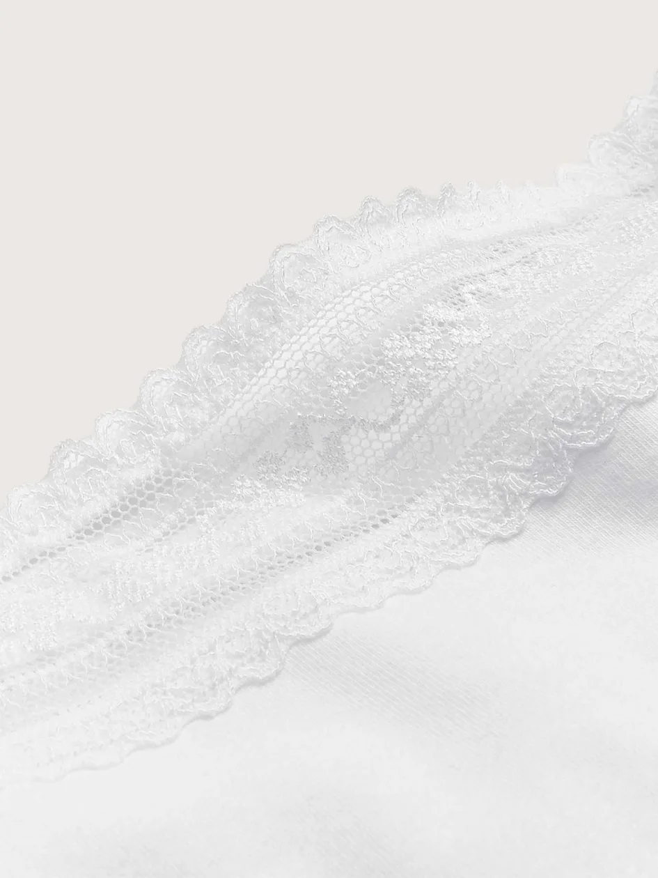 Culotte tanga de coton unie - Addition Elle