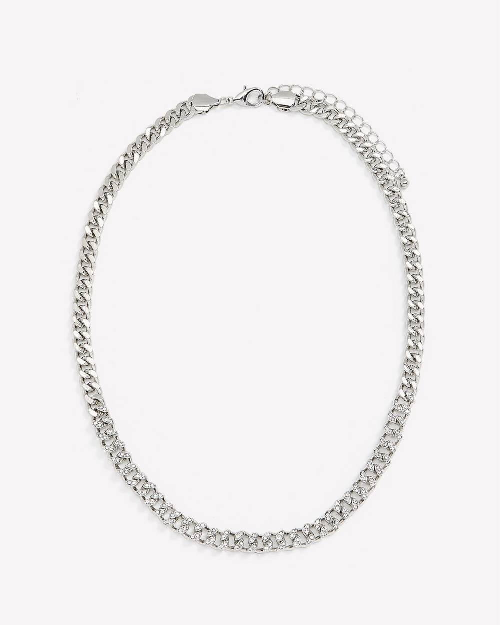 Rhinestone Chain Choker Necklace Penningtons
