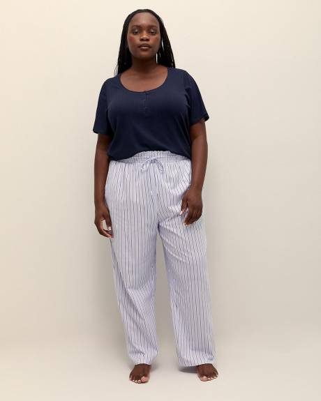 Striped Cotton Knit Pyjama Pant - ti Voglio