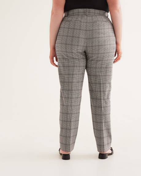 Plaid Curvy-Fit Straight-Leg Pant