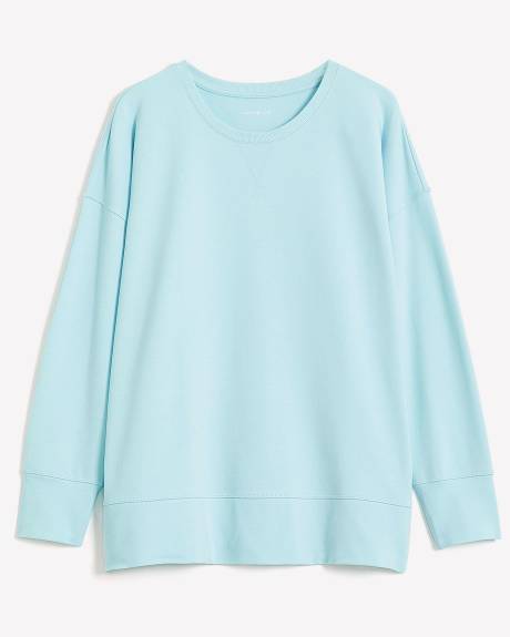 Crew Neck Tunic Sweatshirt - Active Zone