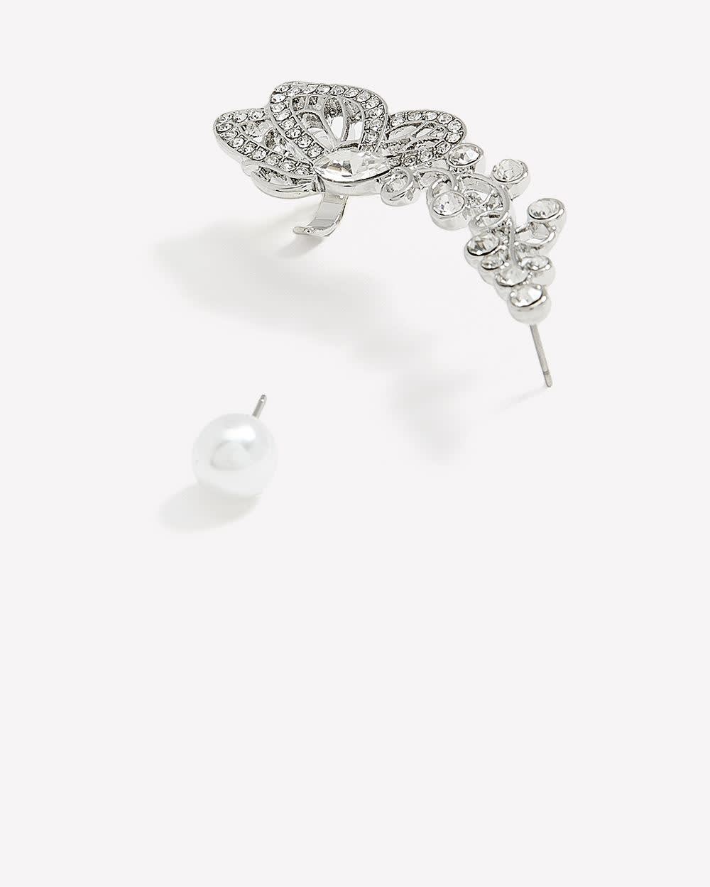 Ear Lobe Cuff Earring with Pearl
