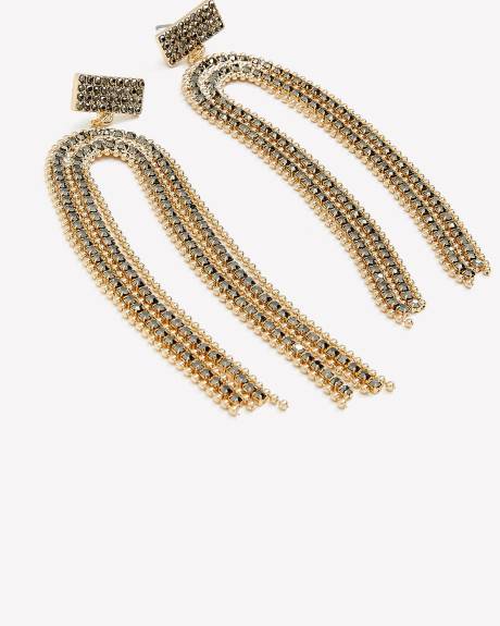 Rhinestone Drop Earrings