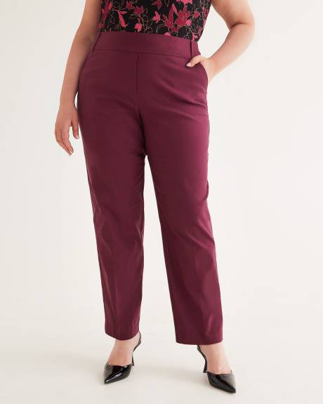 Responsible, Maroon Straight-Leg Savvy Pant - PENN. Essentials