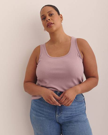 Scoop-Neck Ribbed Knit Tank Top - PENN. Essentials
