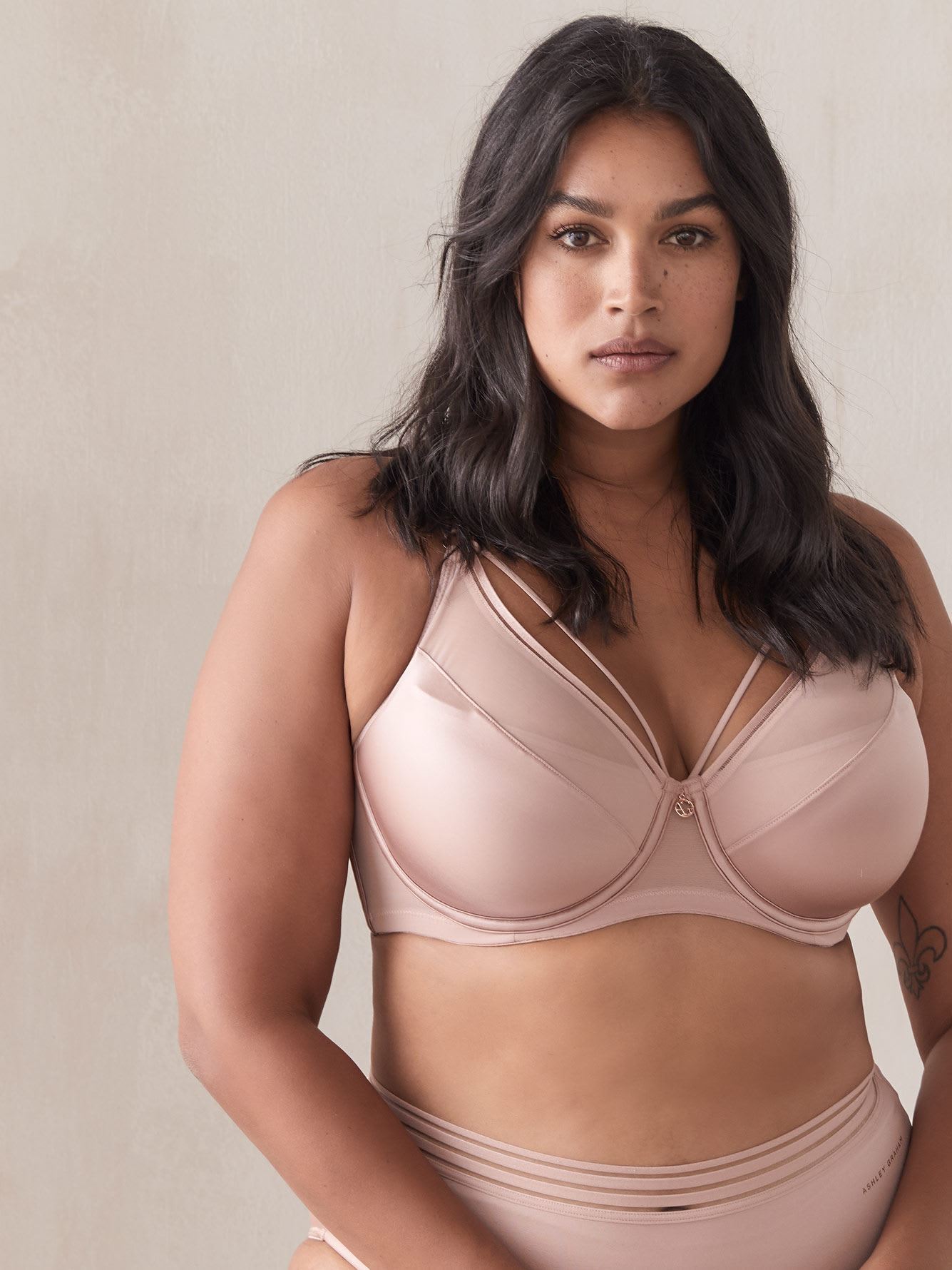 ASHLEY GRAHAM BRA DIVA DEMI CUP BRA 44B CODE 431744 - DEEP TAUPE