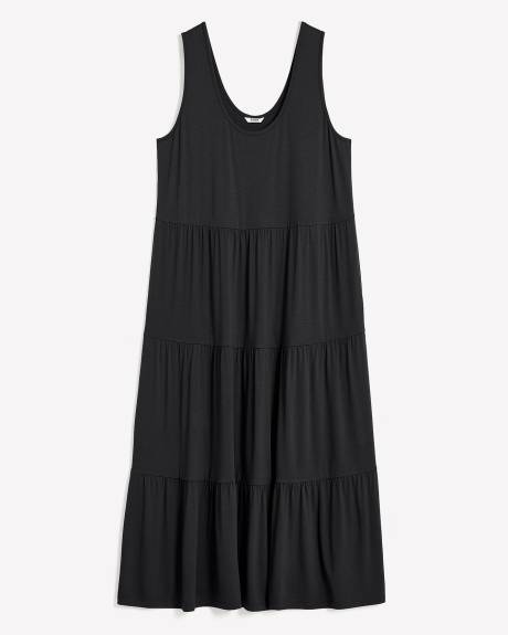 Responsible, Sleeveless Tiered Maxi Dress
