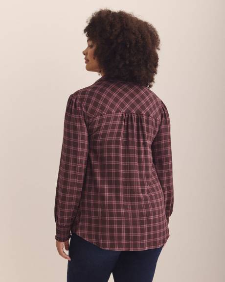 Plaid Long Buttoned-Down Shirt