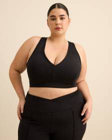 Responsible, Black V-Neck Crop Top - Active Zone
