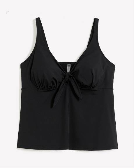 Black A-Line Tankini with Bow