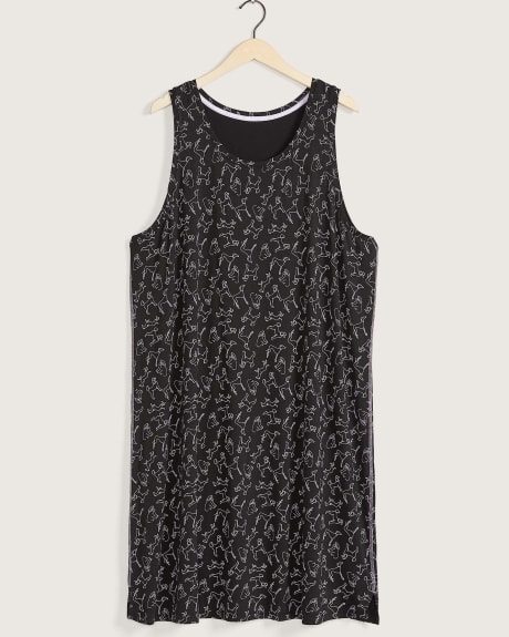 Chemise de nuit aux coutures latérales contrastées, tissu responsable - tiVOGLIO
